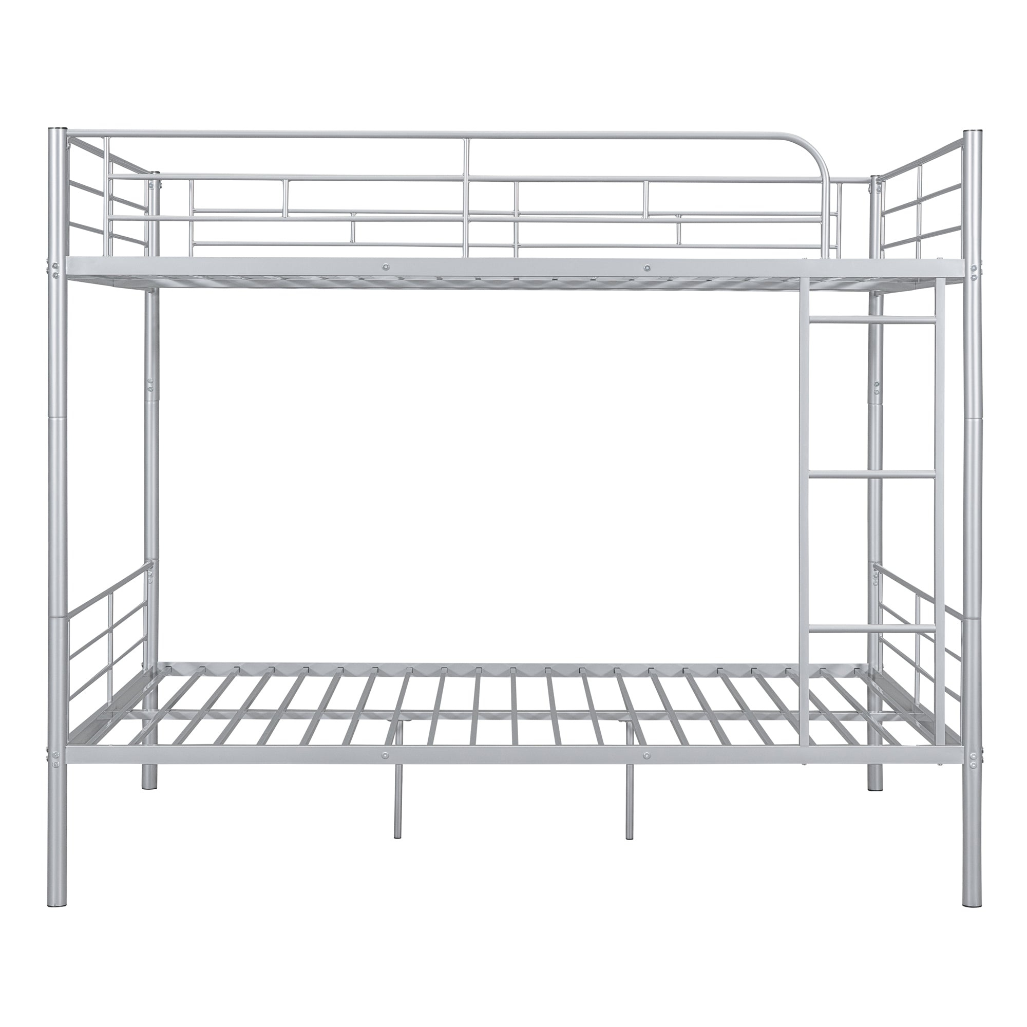 Full Over Full Metal Bunk Bed in Silver