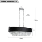 39" Modern Crystal Chandelier
