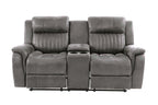 Contemporary Style 2pc Living Room Set 1x Recliner 1x Loveseat