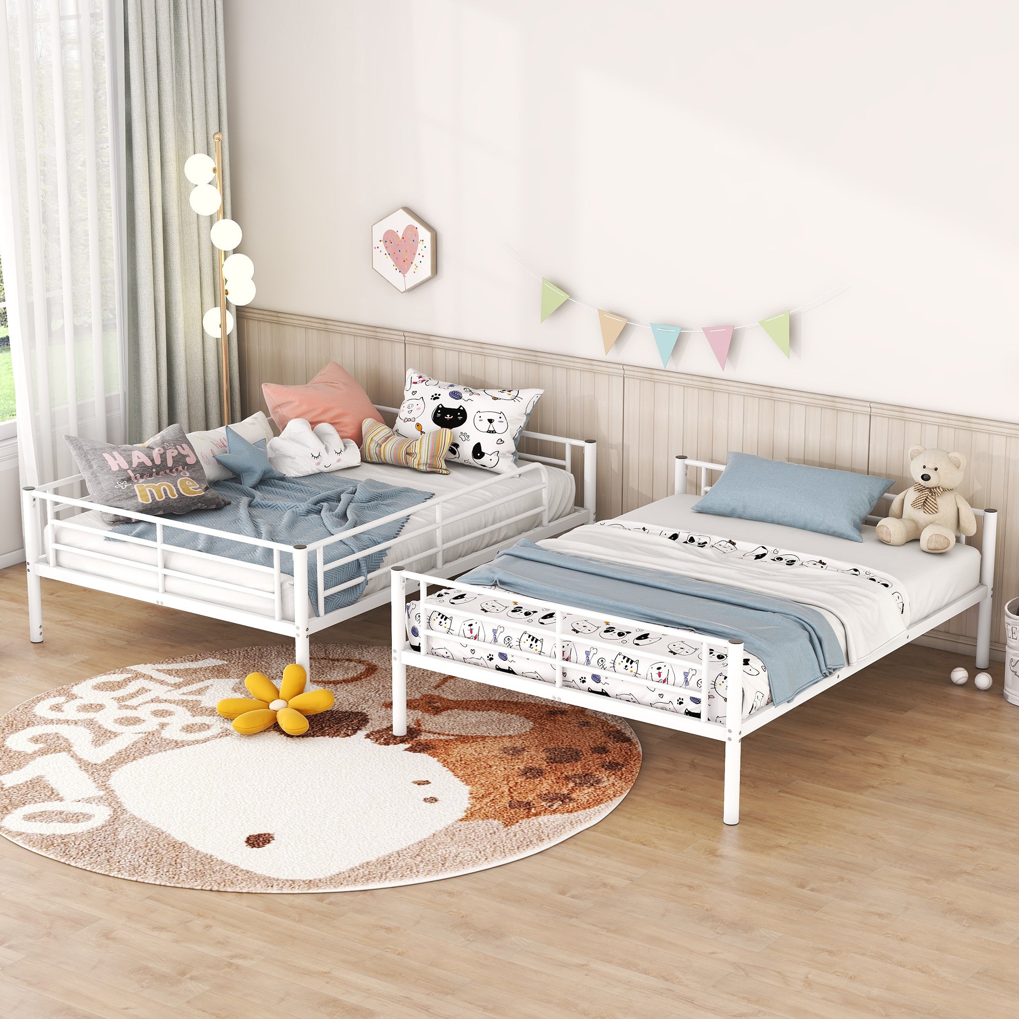 Full Over Full Metal Bunk Bed