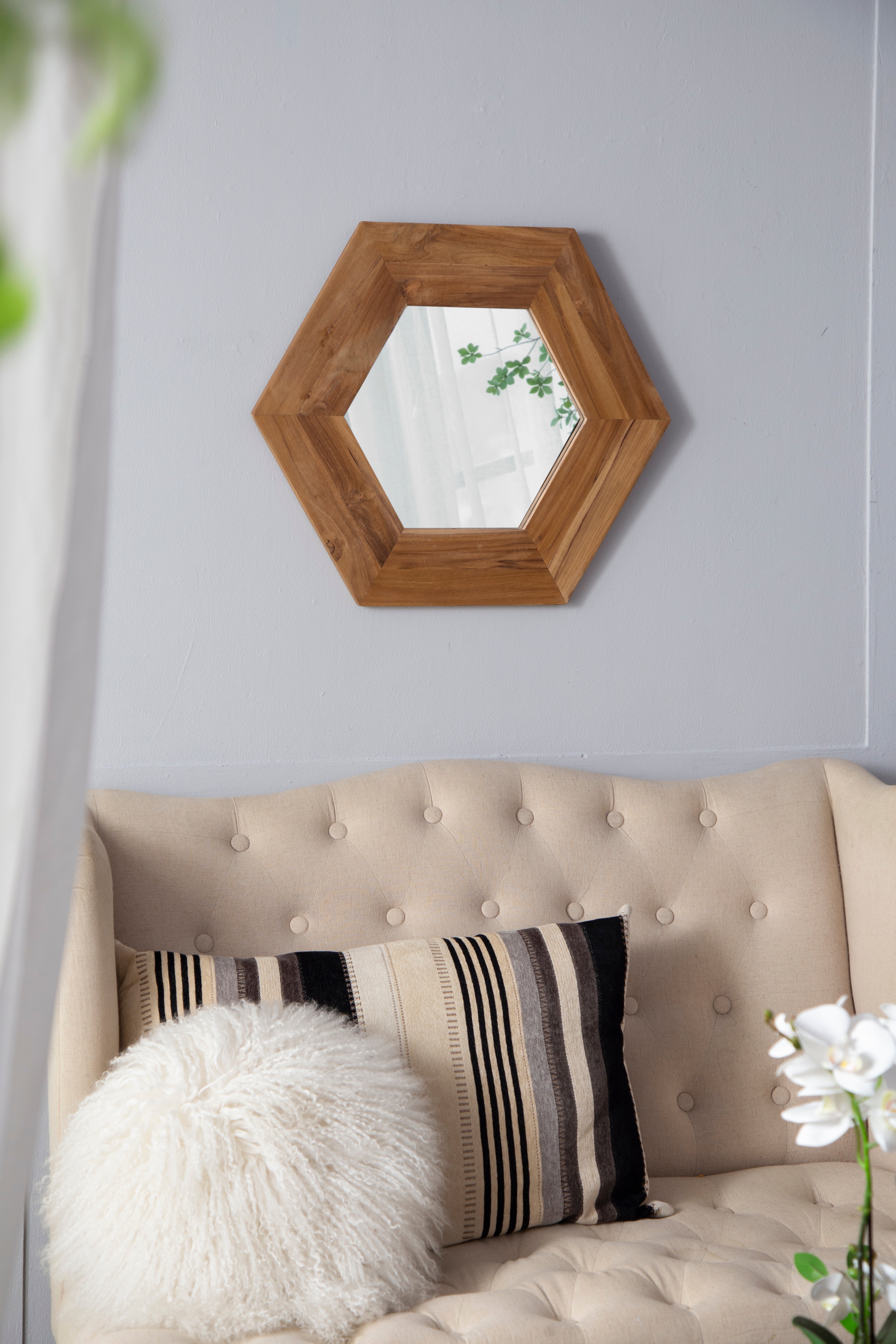 18.5" Hexagon Mirror