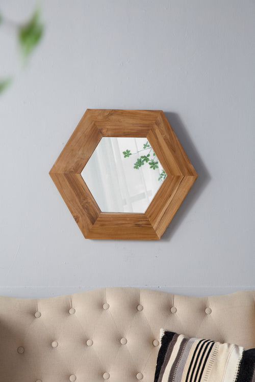 18.5" Hexagon Mirror