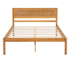 Platform Bed Frame with Headboard, Wood Slat Support, Full