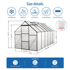 6x12 FT Polycarbonate Greenhouse with Raised Base