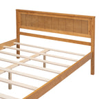 Platform Bed Frame with Headboard, Wood Slat Support, Full