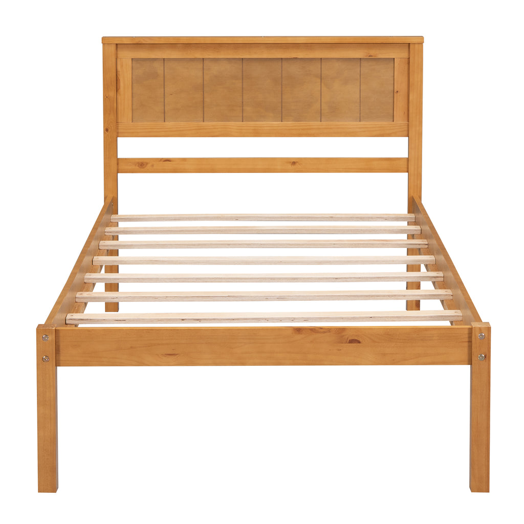 Twin Platform Bed Frame with Headboard