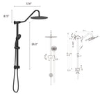 10 Inch Shower System with 5 Function Rain Hand Shower