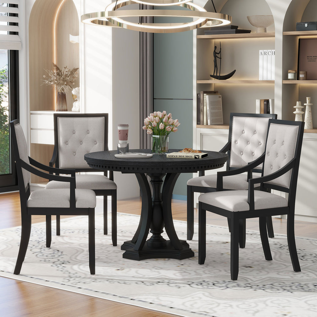 TREXM Retro 5-Piece Dining Set
