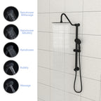 10 Inch Shower System with 5 Function Rain Hand Shower