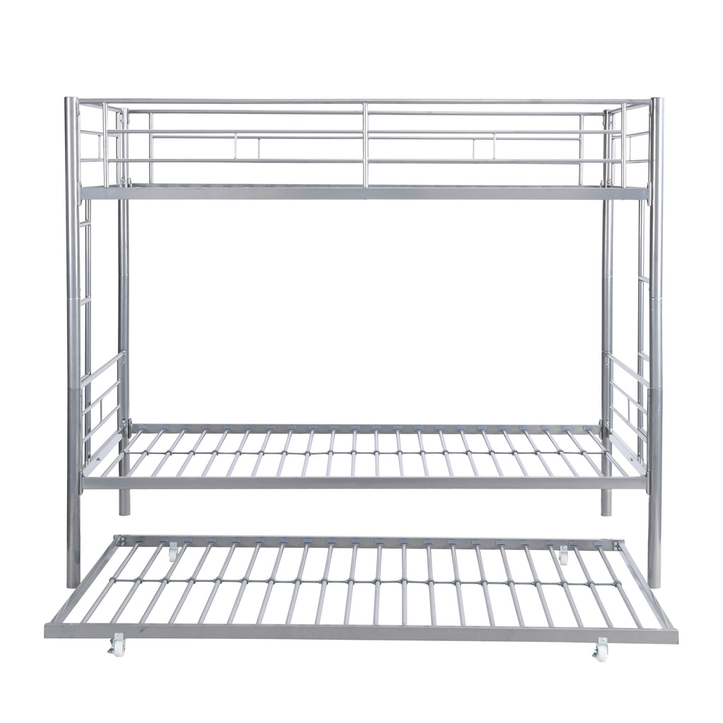 Metal Bunk Bed with Trundle
