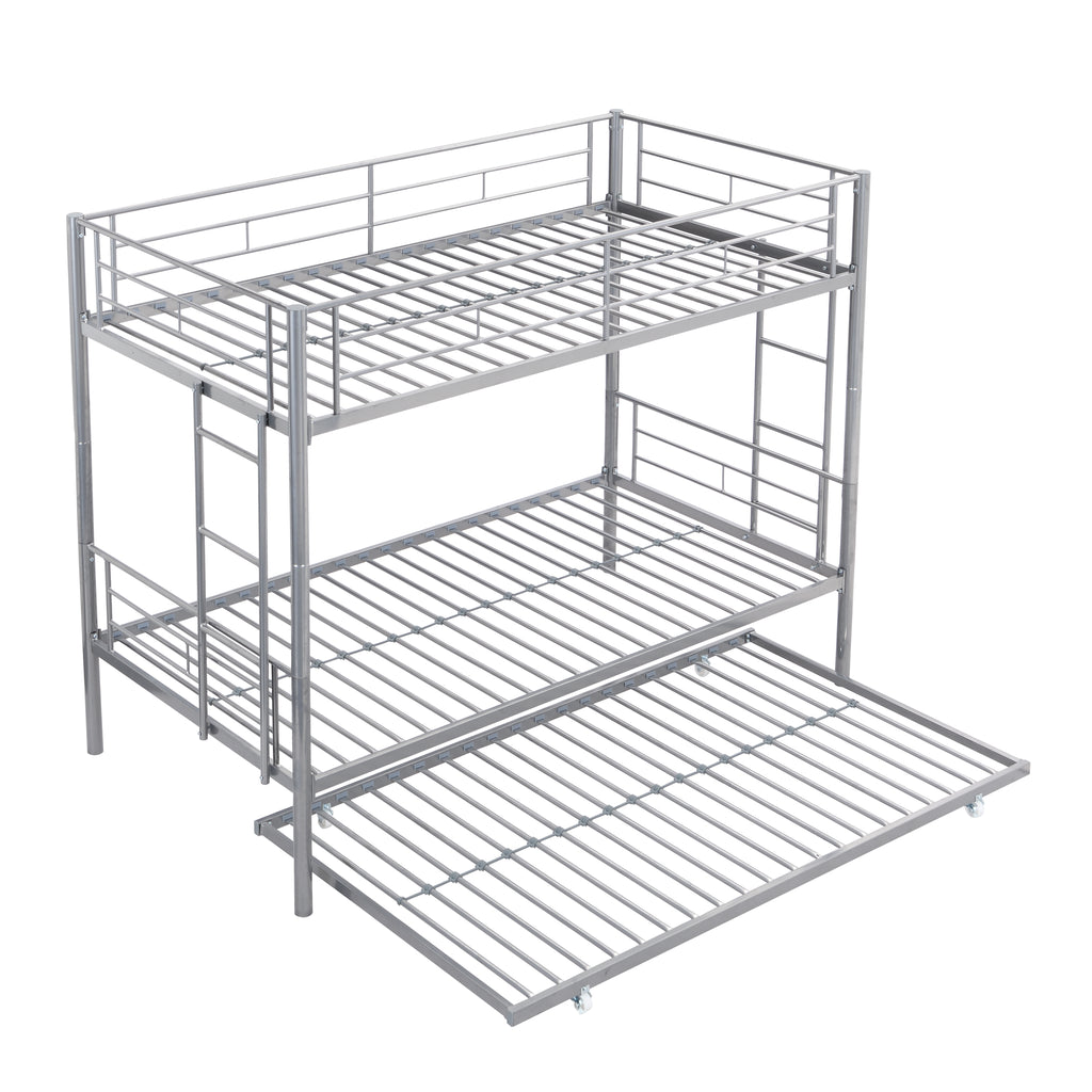 Metal Bunk Bed with Trundle