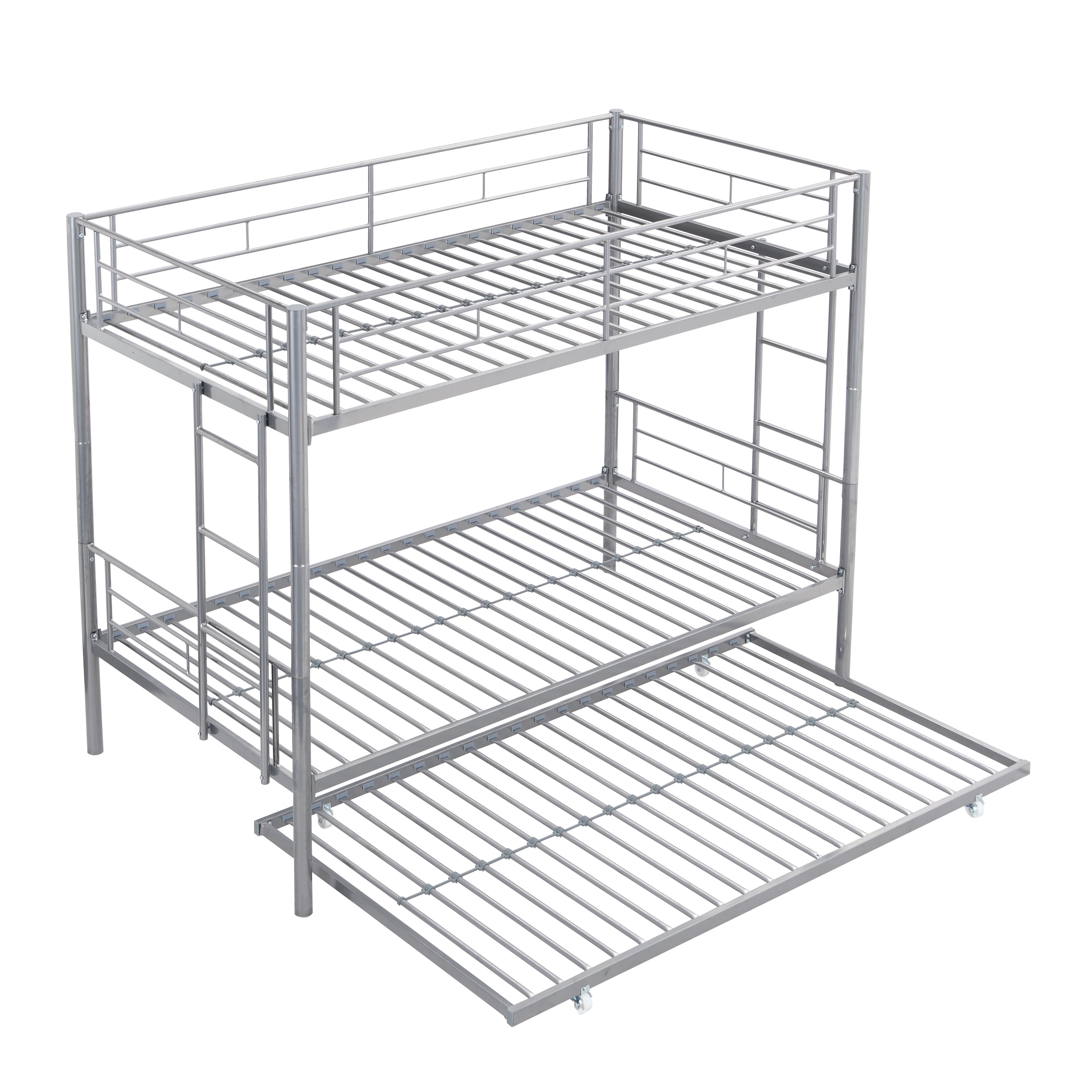 Metal Bunk Bed with Trundle