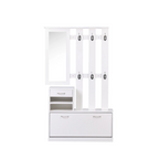 Combination Model Gate Cabinet with Shoe Cabinet, Hang Shelf, and Mirror