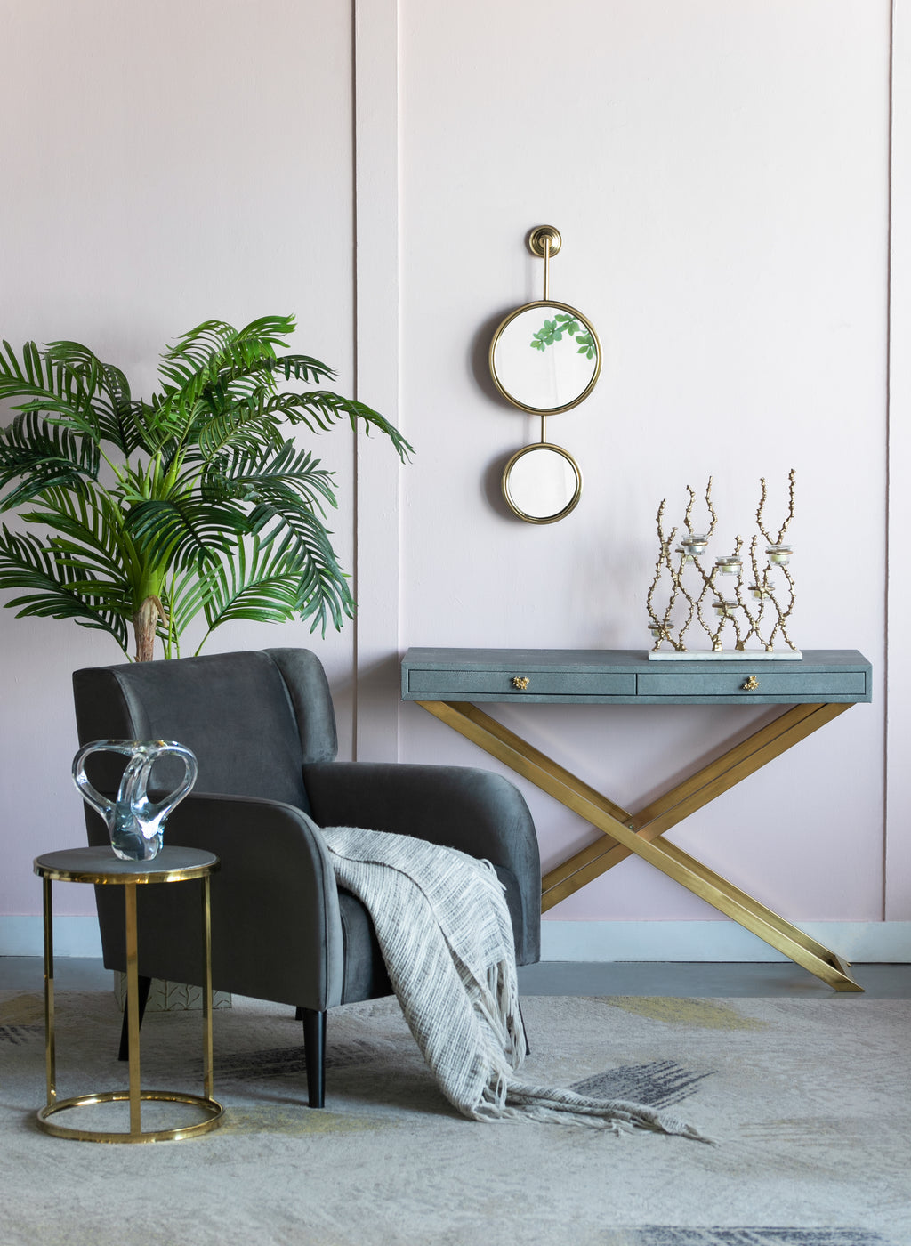 2 Circle Mirrors for Wall Decor