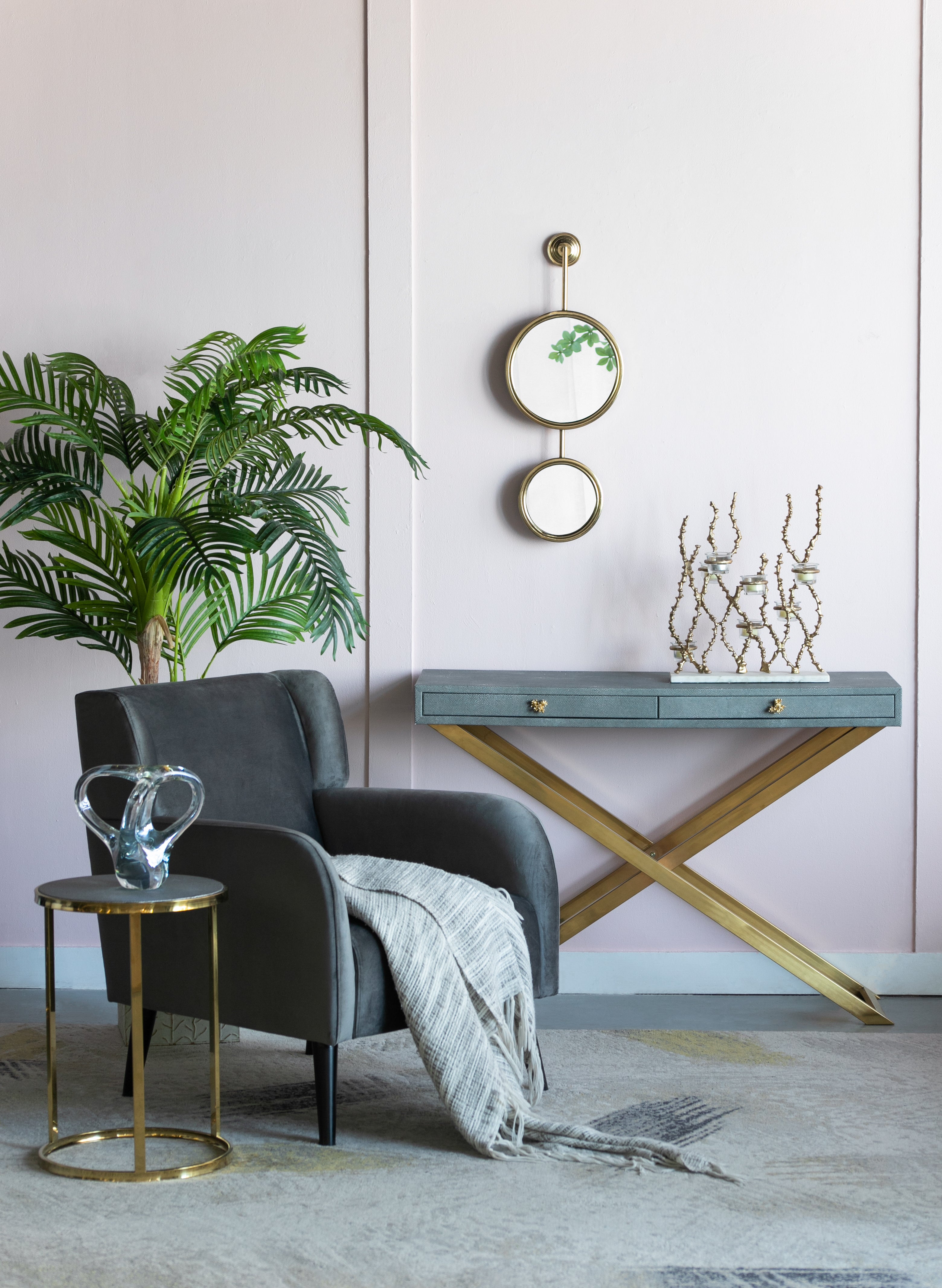 2 Circle Mirrors for Wall Decor