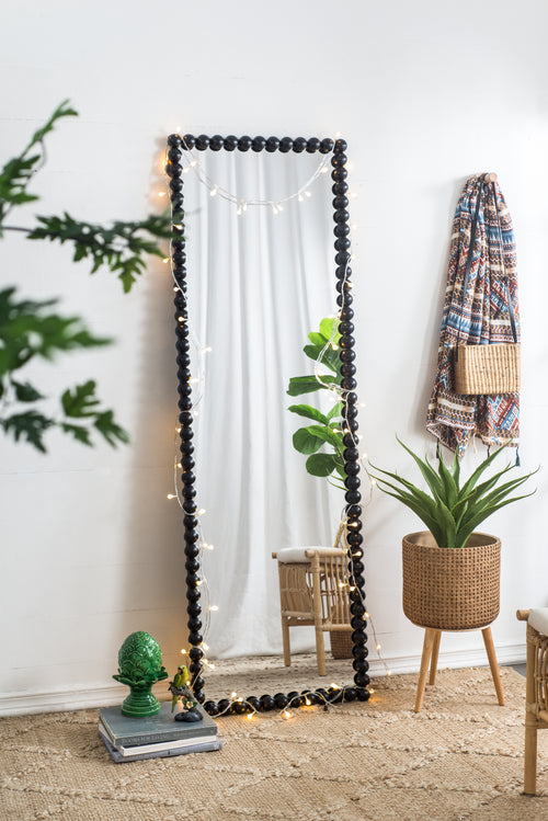 23" x 72" Full Length Mirror with Metal Beaded Frame