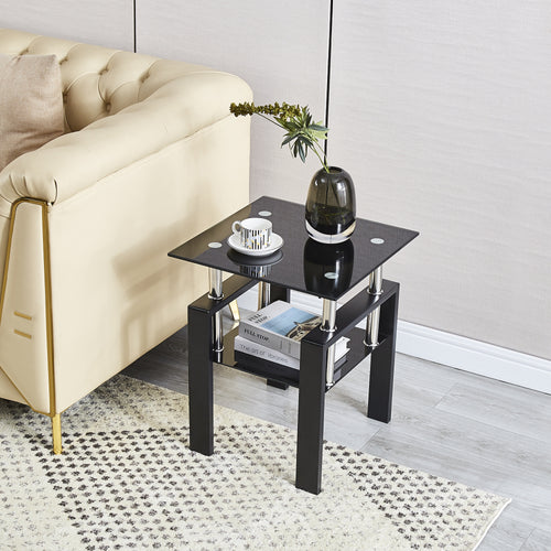 Tempered Black Glass Sofa Table