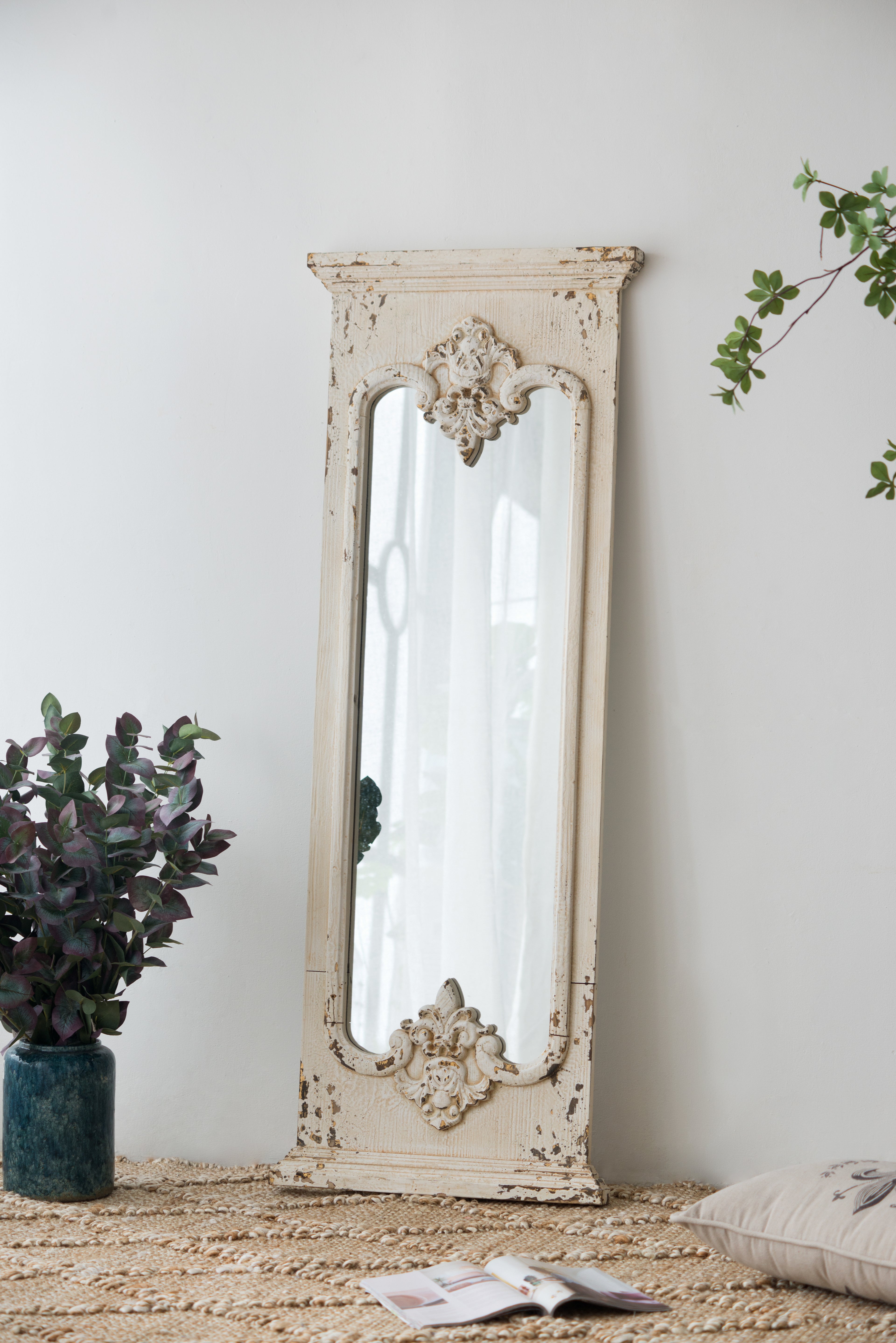 21.5" x 59" Full Length Mirror With Solid Wood Frame