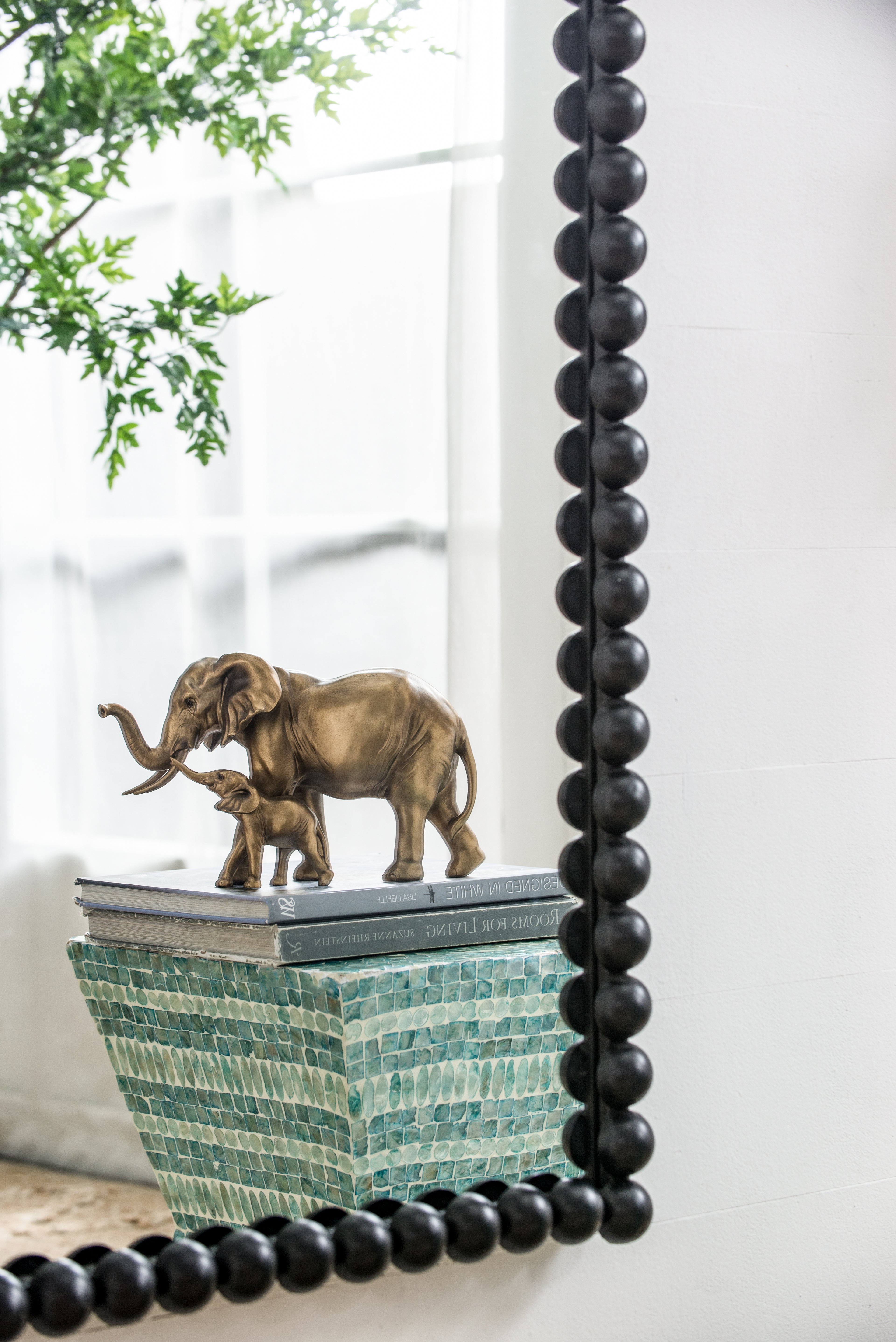 23" x 72" Full Length Mirror with Metal Beaded Frame