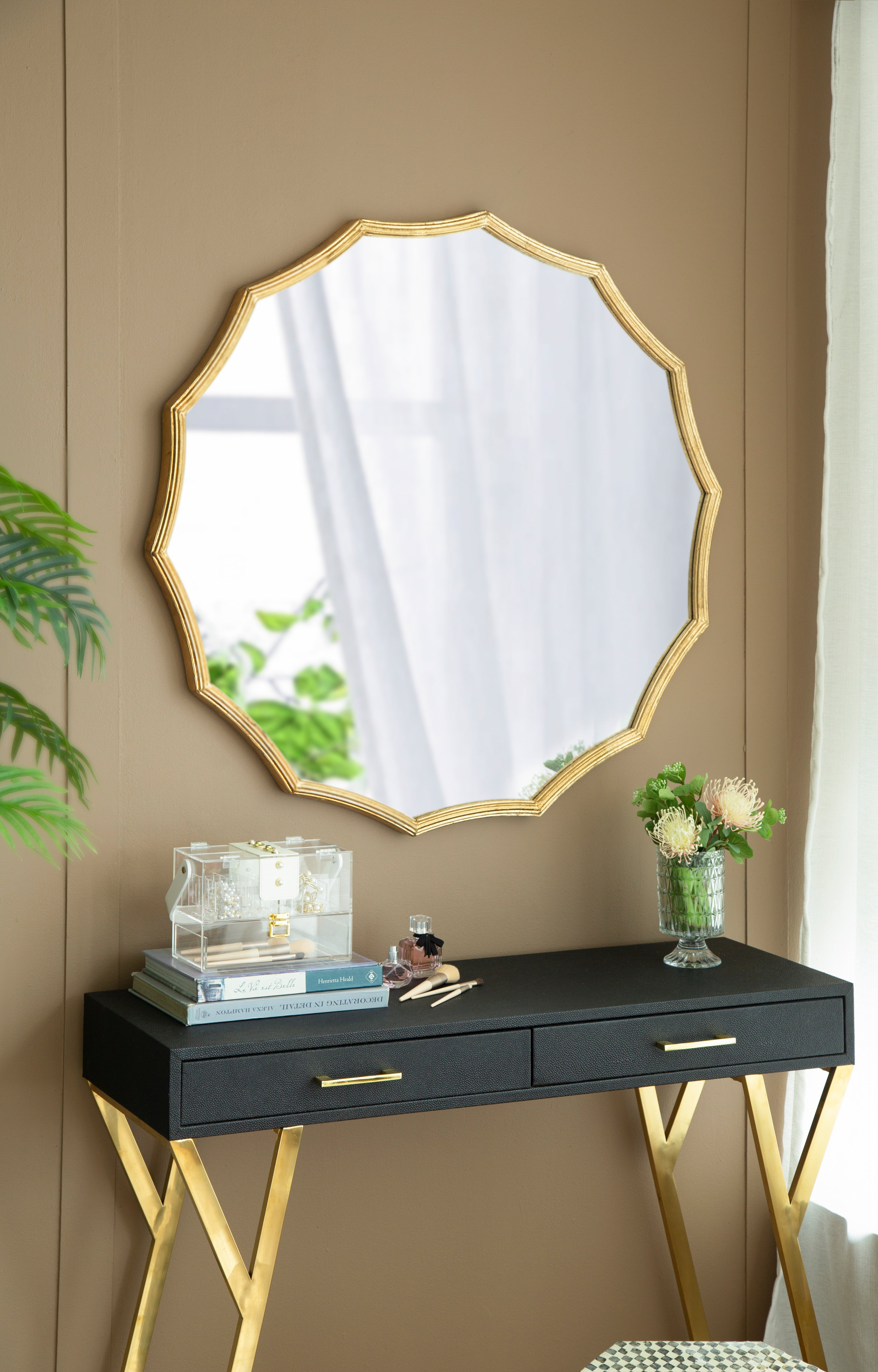 D40" Round Sunburst Wall Mirror