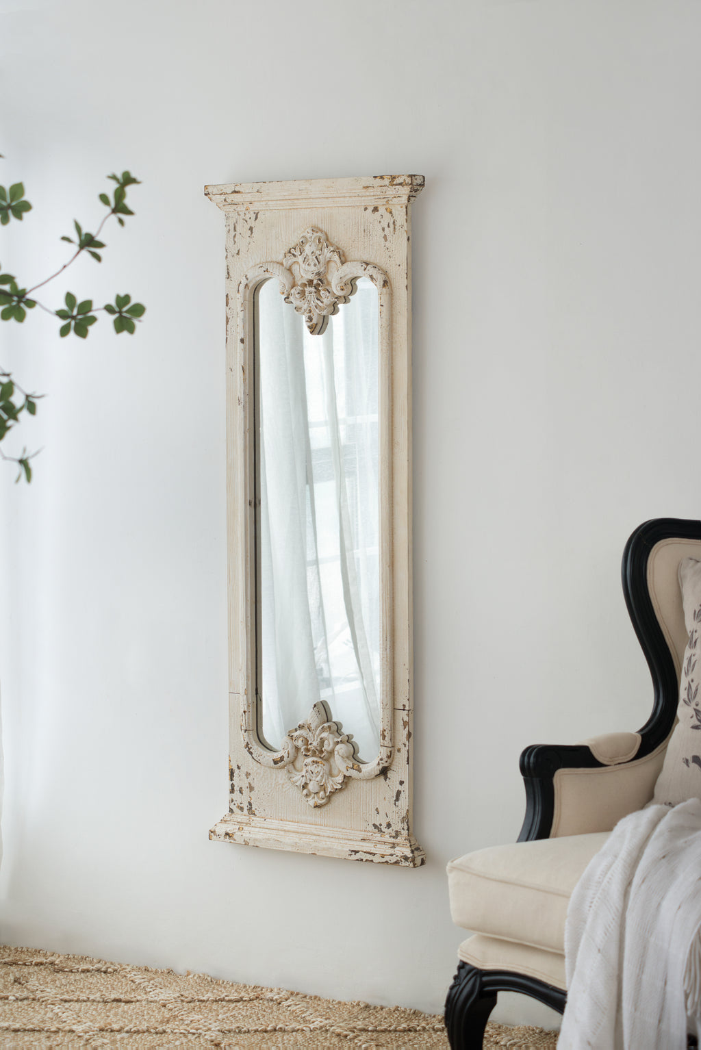 21.5" x 59" Full Length Mirror With Solid Wood Frame