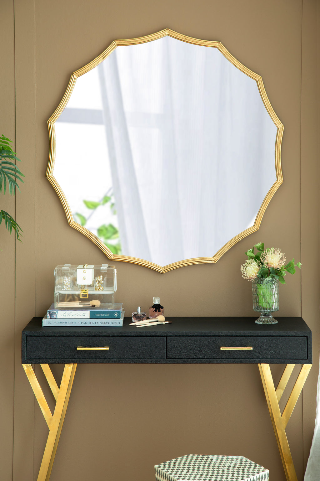 D40" Round Sunburst Wall Mirror
