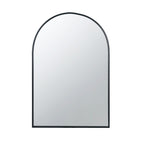 24" x 36" Black Arched Mirror with Metal Frame