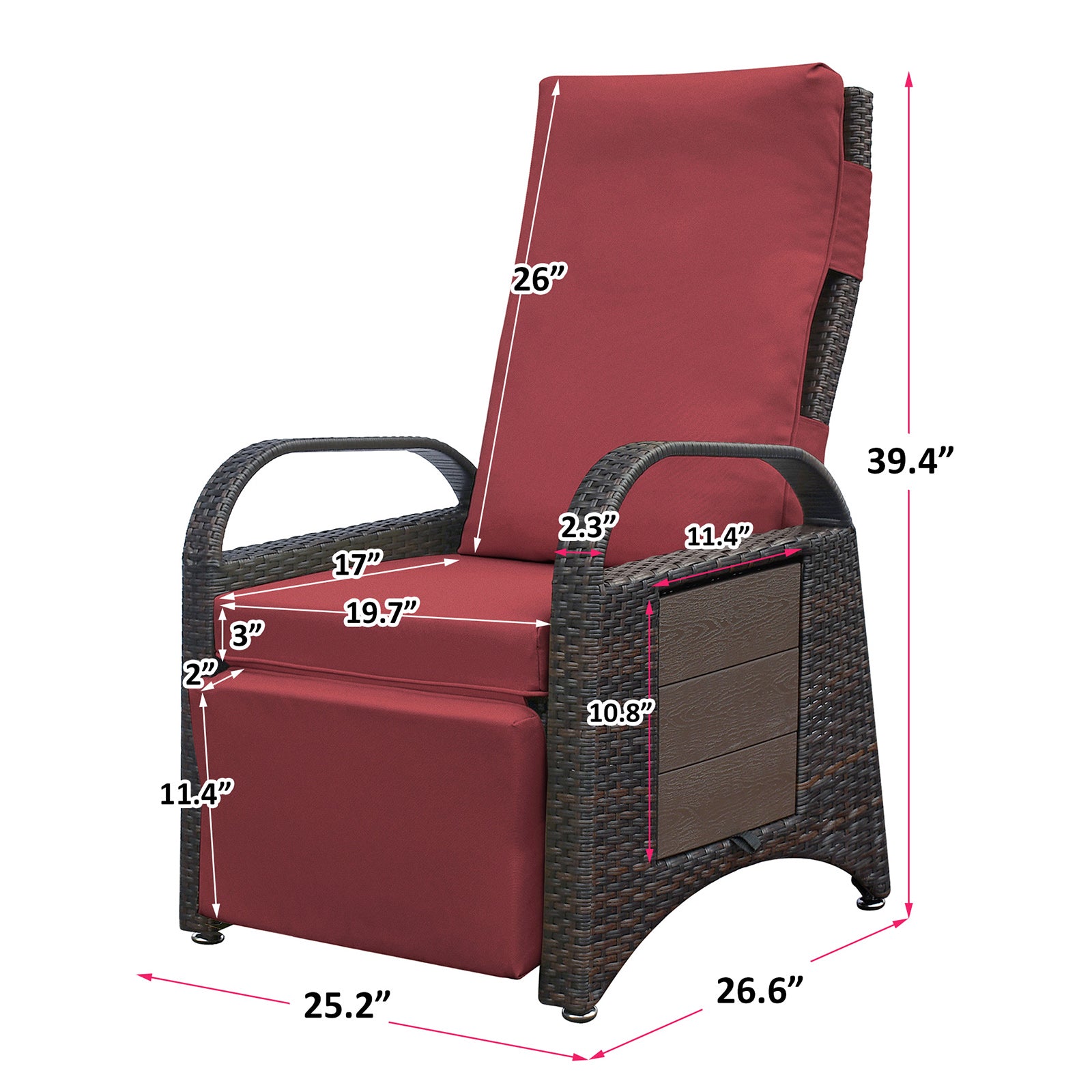 Outdoor Recliner Chair with Adjustable Mechanism