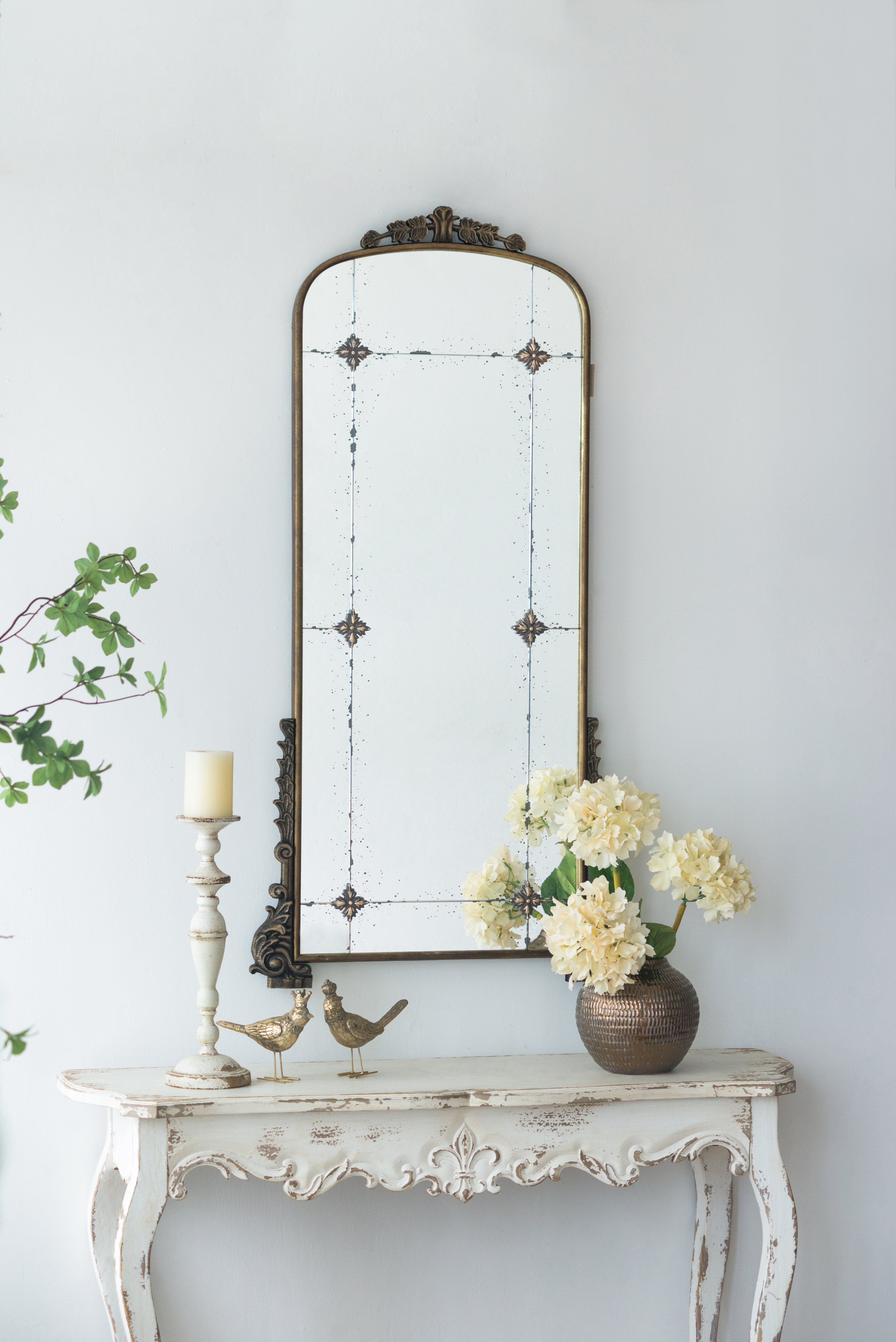 Antique Gold Wall Mirror - 24" x 48.5"