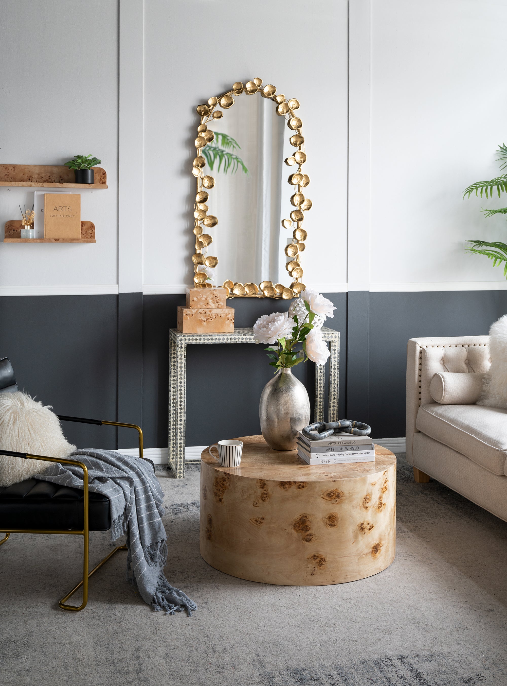 51.5" x 29" Full Length Arched Wall Mirror