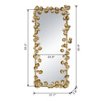 61" x 31" Full Length Mirror with Golden Leaf Accents