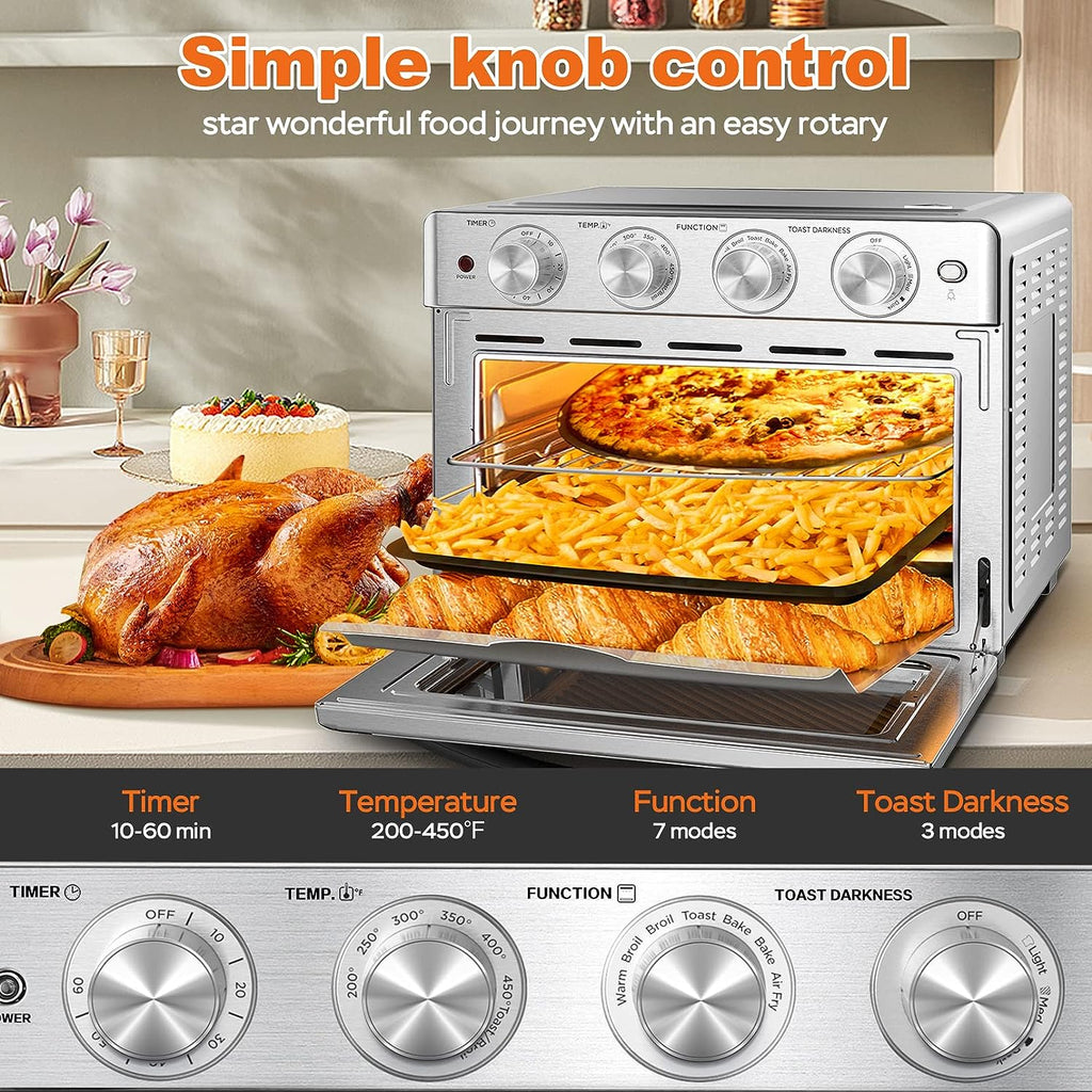 Geek Chef 6 Slice 26QT Air Fryer Toaster Oven Combo