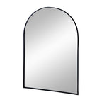 24" x 36" Black Arched Mirror with Metal Frame