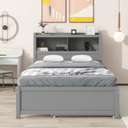 Full Size Platform Bed With Trundle, Drawers and USB Plugs
