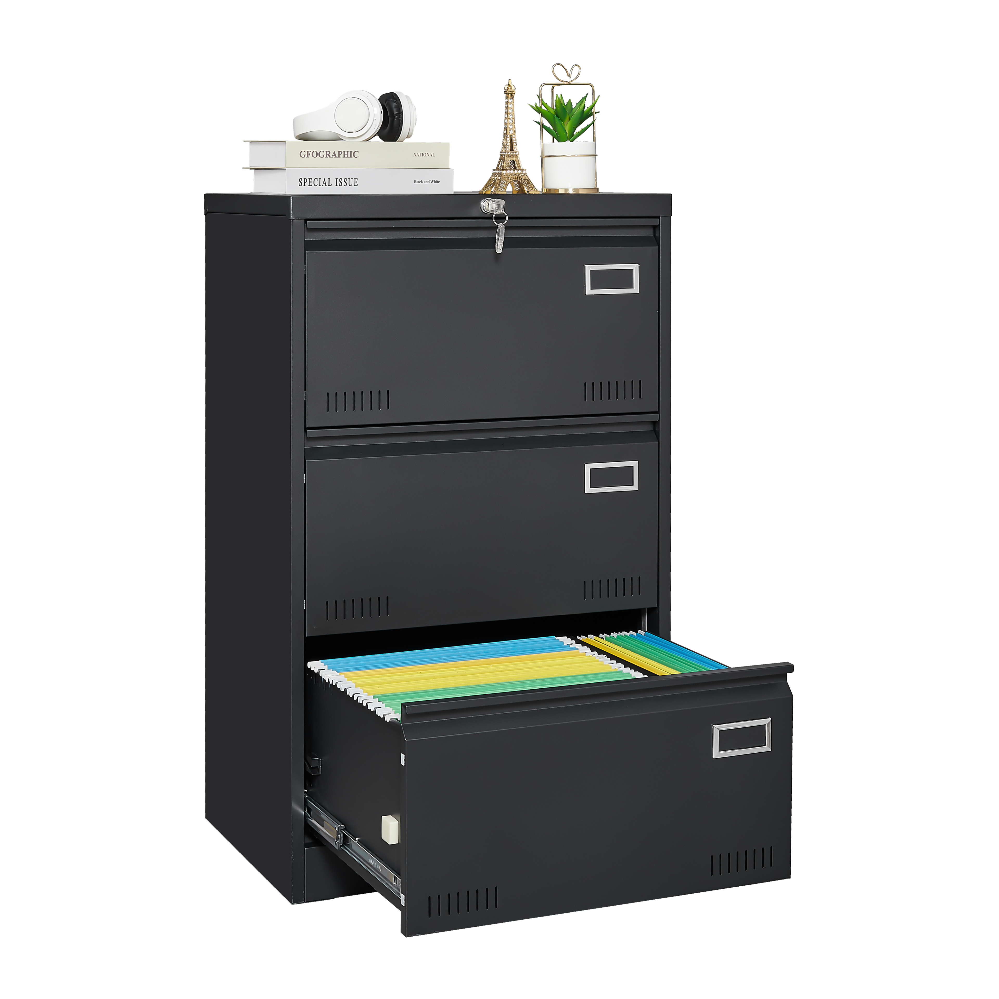 3 Drawer Locking Lateral File Cabinet