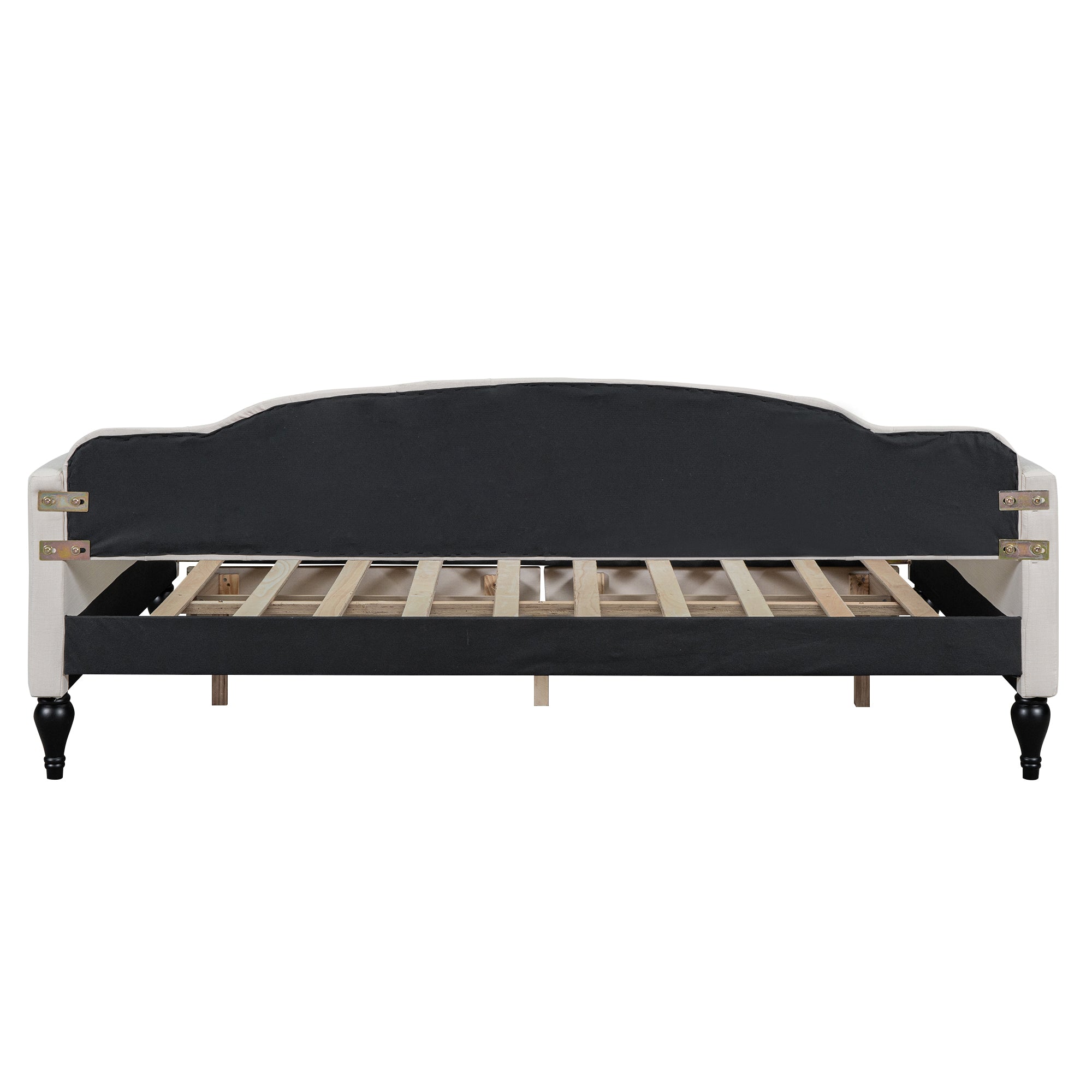 Full Size Upholstered Tufted Daybed with Two Drawers