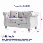 58.8" Chesterfield Sofa