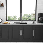 25 x 22 x 10 Inch Drop In Kitchen Sink Gunmetal