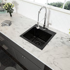 15 Inch Drop In Kitchen Sink in Gunmetal