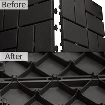 Patio Interlocking Deck Tiles - Gray (Pack of 44)