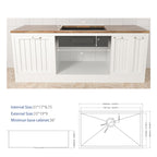 33 Inch Undermount Sink - Stainless Steel Kitchen Sink