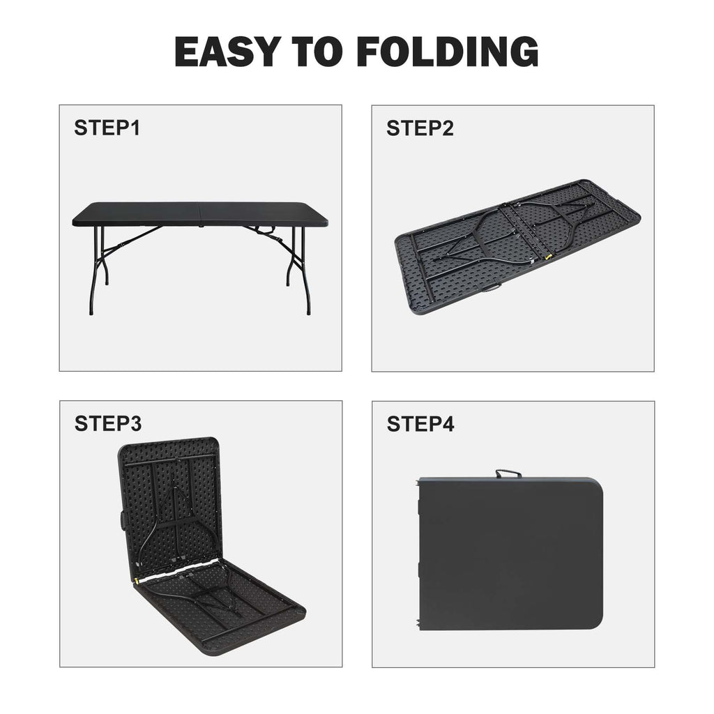 6ft Folding Table - Portable Plastic Table