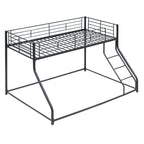 Metal Floor Bunk Bed, Twin XL Over Queen