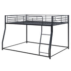 Metal Floor Bunk Bed, Full XL Over Queen