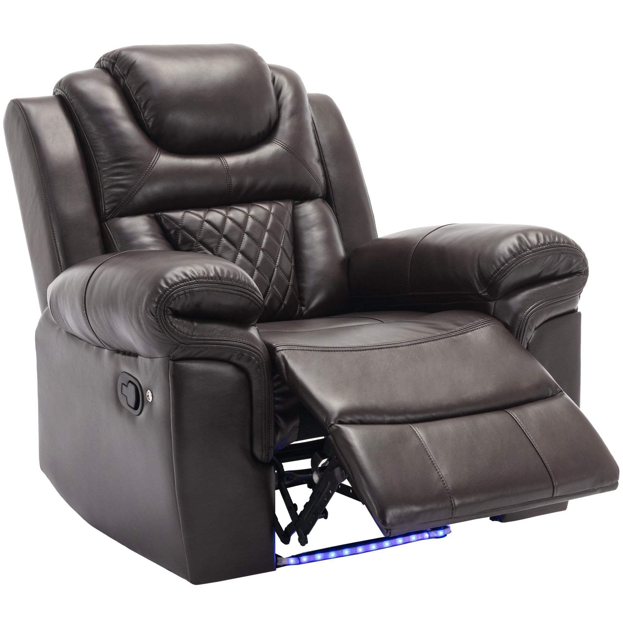Home Theater Seating Manual Recliner Chair with LED Light Strip