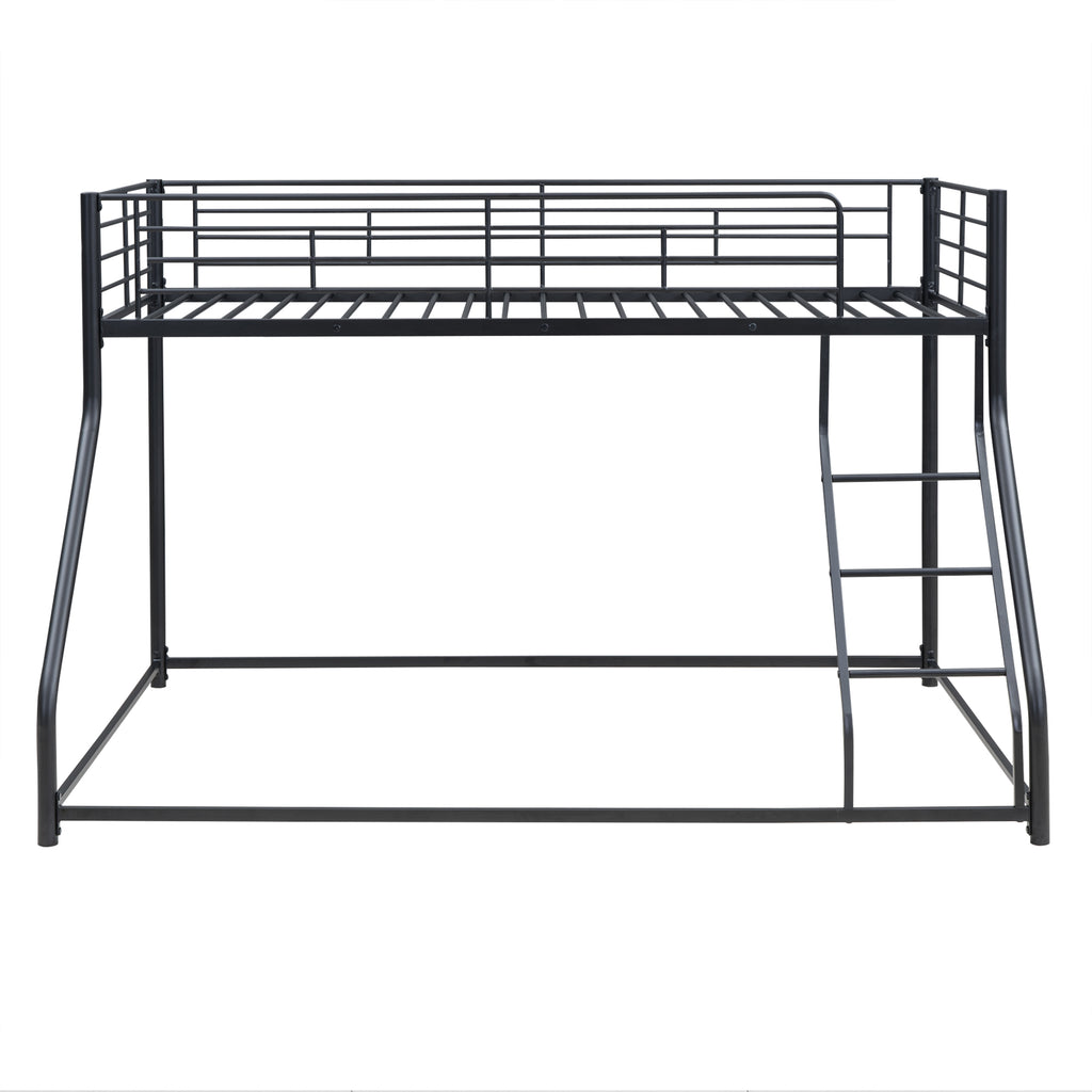 Metal Floor Bunk Bed, Twin XL Over Queen