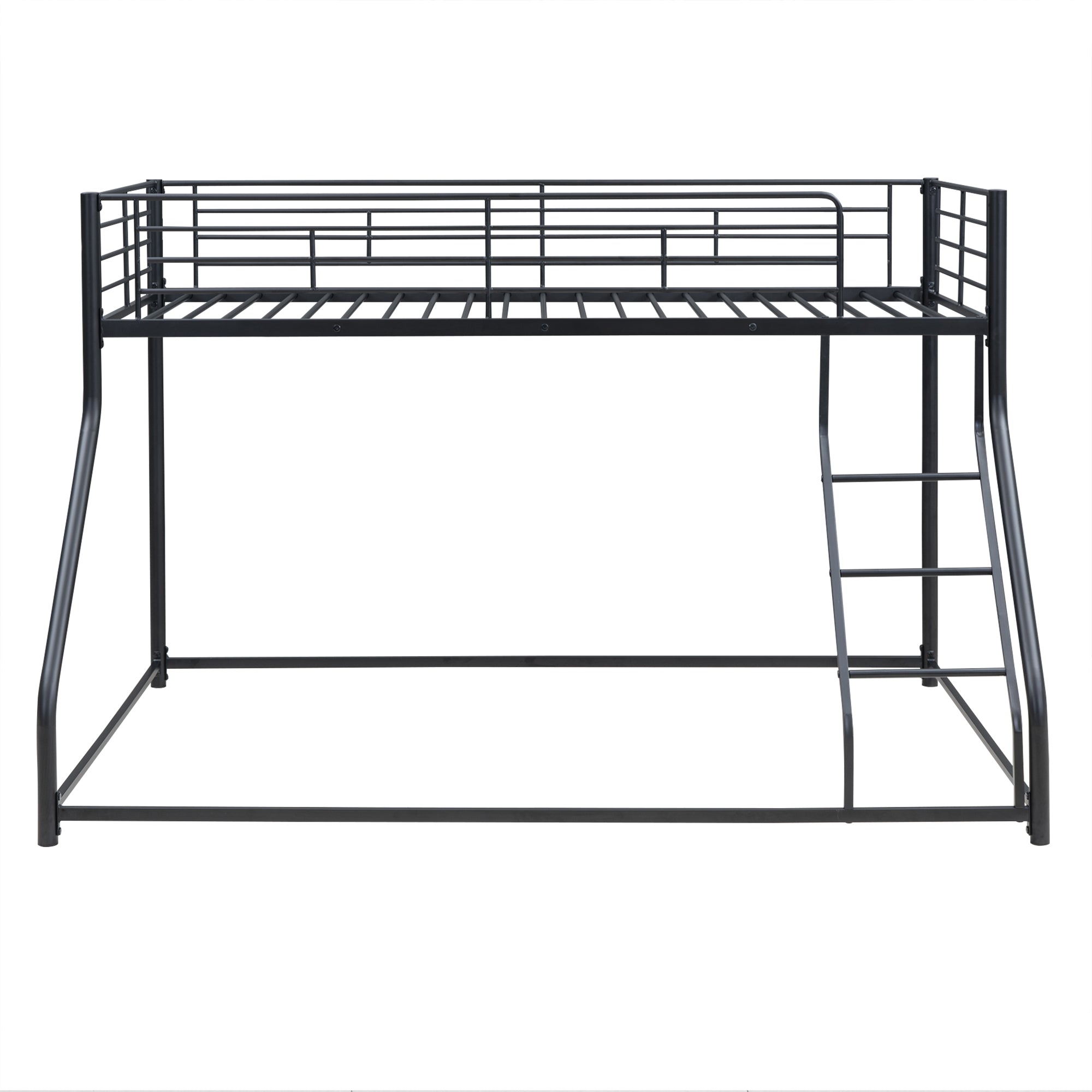 Metal Floor Bunk Bed, Twin XL Over Queen