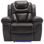 Home Theater Seating Manual Recliner Chair with LED Light Strip