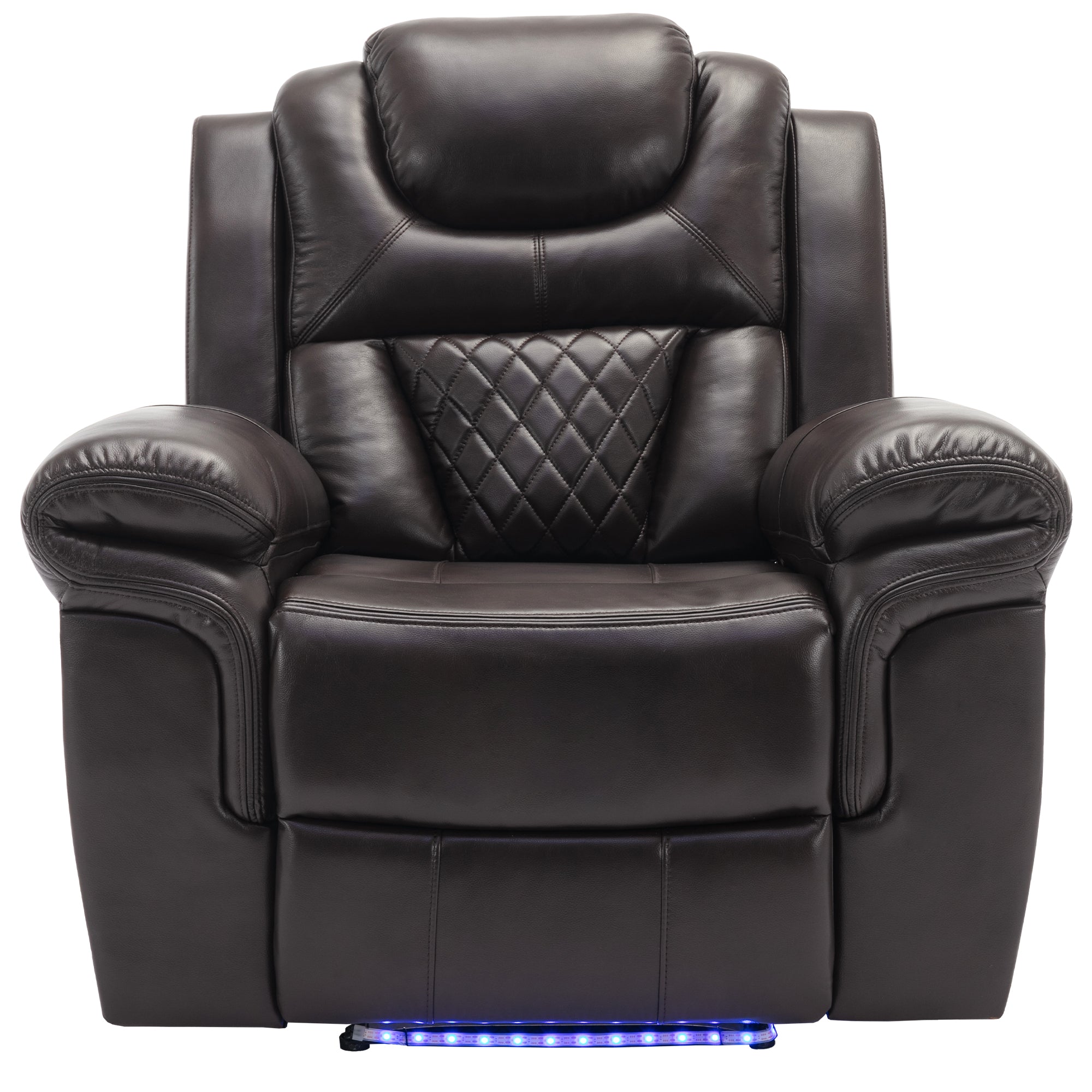 Home Theater Seating Manual Recliner Chair with LED Light Strip