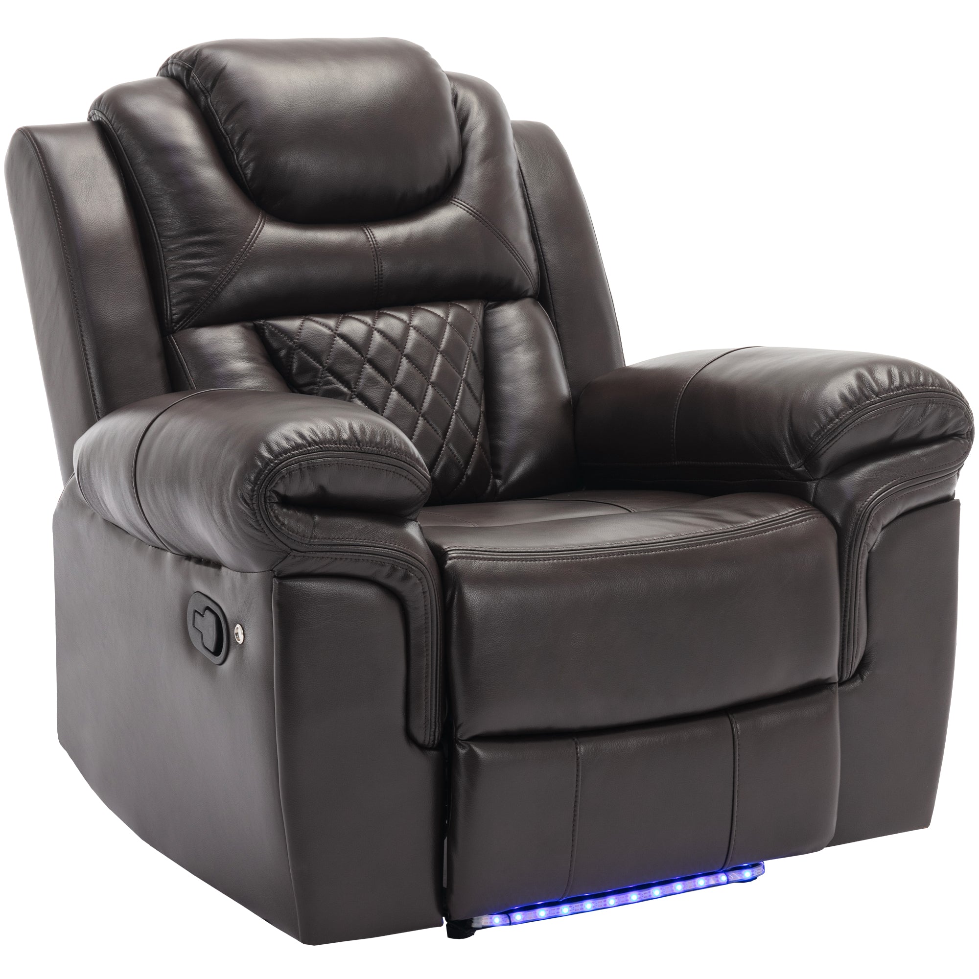 Home Theater Seating Manual Recliner Chair with LED Light Strip